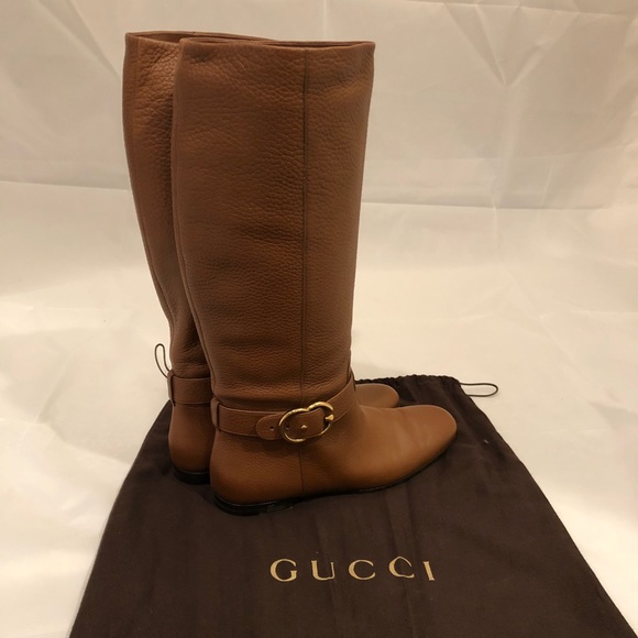Gucci Shoes - Gucci brown leather riding boots